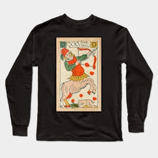 Minchiate (Tarot) Playing Card - Sagittarius Long Sleeve T-Shirt